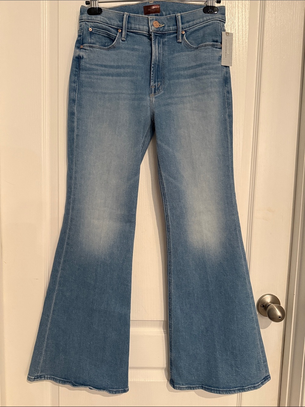 MOTHER LIL’ Mother LIL’ Doozy Light Blue Wide-Leg Flare Jeans